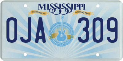 MS license plate OJA309