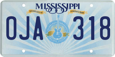 MS license plate OJA318