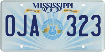 MS license plate OJA323