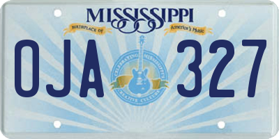 MS license plate OJA327