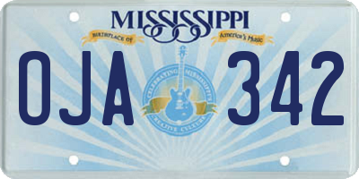 MS license plate OJA342