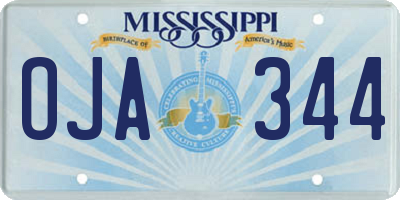 MS license plate OJA344