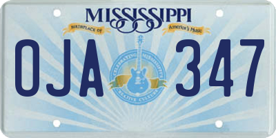 MS license plate OJA347
