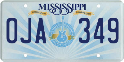 MS license plate OJA349