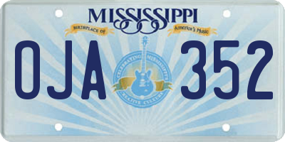 MS license plate OJA352