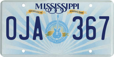 MS license plate OJA367