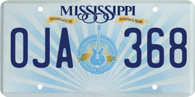 MS license plate OJA368