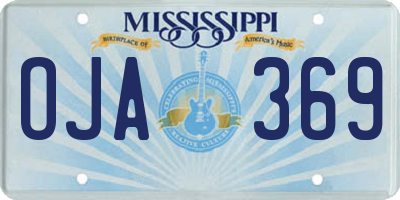 MS license plate OJA369