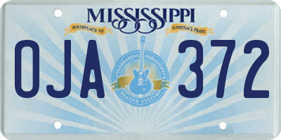MS license plate OJA372