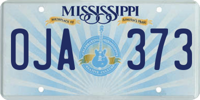 MS license plate OJA373