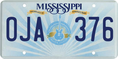 MS license plate OJA376