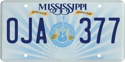 MS license plate OJA377