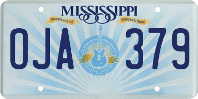MS license plate OJA379