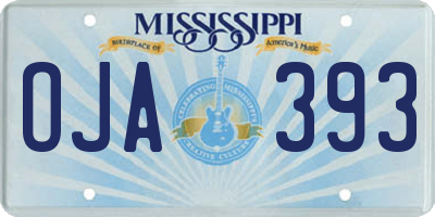 MS license plate OJA393