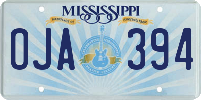 MS license plate OJA394