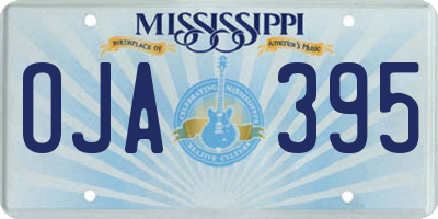 MS license plate OJA395
