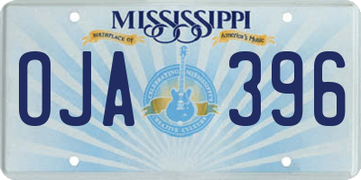 MS license plate OJA396