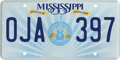 MS license plate OJA397