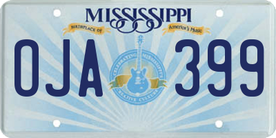 MS license plate OJA399