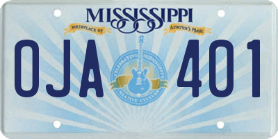 MS license plate OJA401