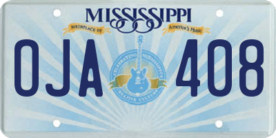 MS license plate OJA408
