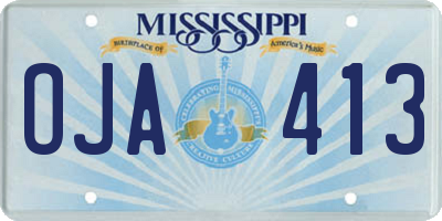 MS license plate OJA413