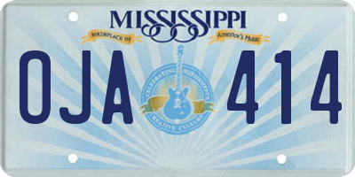MS license plate OJA414
