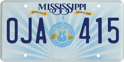 MS license plate OJA415