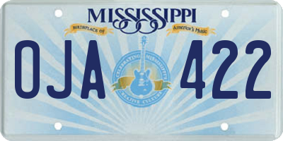 MS license plate OJA422