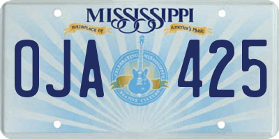 MS license plate OJA425