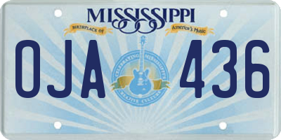 MS license plate OJA436