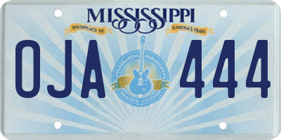 MS license plate OJA444