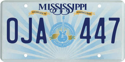 MS license plate OJA447