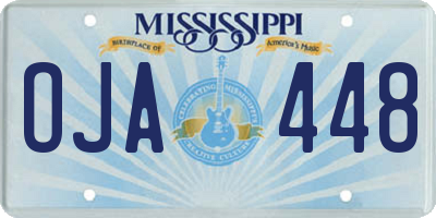 MS license plate OJA448