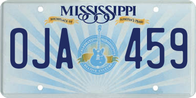 MS license plate OJA459