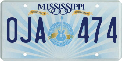 MS license plate OJA474