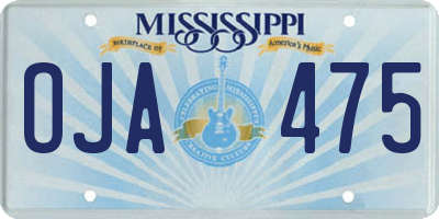 MS license plate OJA475