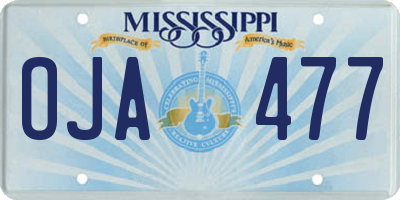 MS license plate OJA477