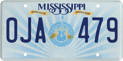 MS license plate OJA479