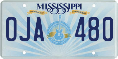 MS license plate OJA480
