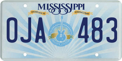 MS license plate OJA483