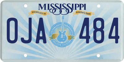 MS license plate OJA484