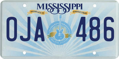 MS license plate OJA486