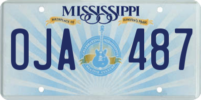 MS license plate OJA487