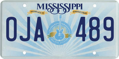 MS license plate OJA489