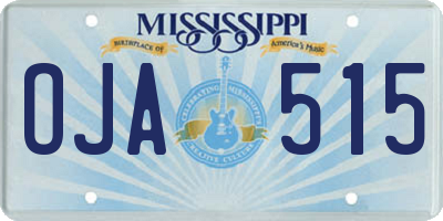 MS license plate OJA515