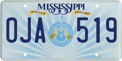MS license plate OJA519