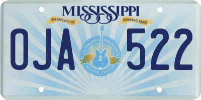 MS license plate OJA522
