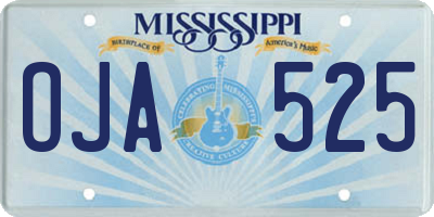 MS license plate OJA525