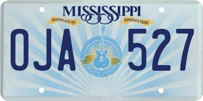 MS license plate OJA527